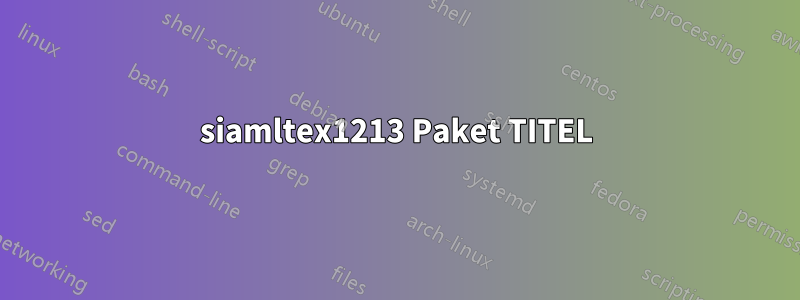 siamltex1213 Paket TITEL