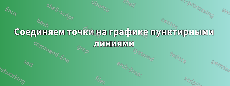 Соединяем точки на графике пунктирными линиями