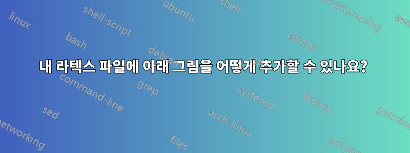 내 라텍스 파일에 아래 그림을 어떻게 추가할 수 있나요?