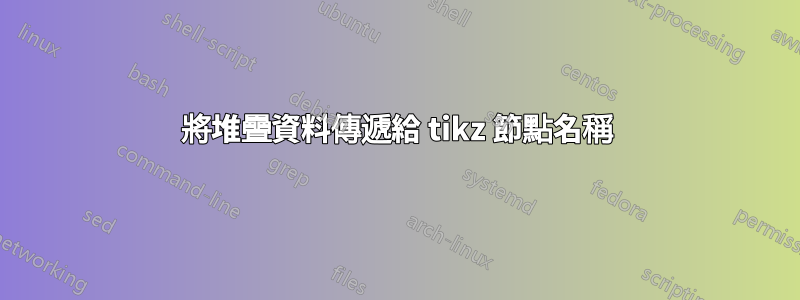 將堆疊資料傳遞給 tikz 節點名稱