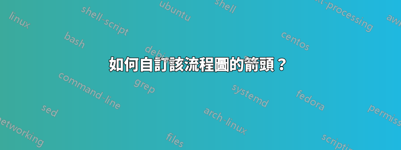 如何自訂該流程圖的箭頭？