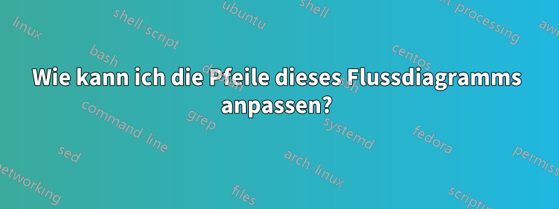 Wie kann ich die Pfeile dieses Flussdiagramms anpassen?