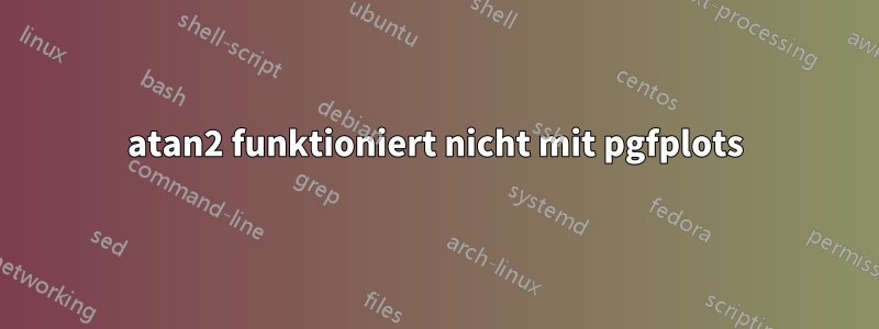 atan2 funktioniert nicht mit pgfplots