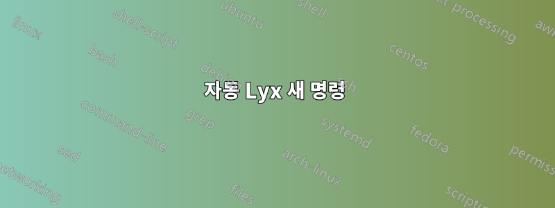 자동 Lyx 새 명령