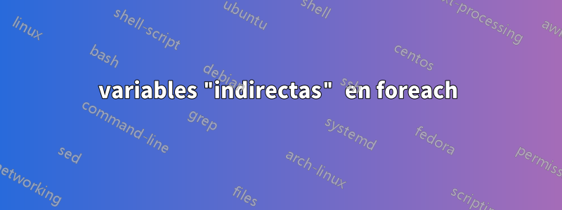 variables "indirectas" en foreach