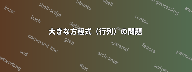 大きな方程式（行列）の問題