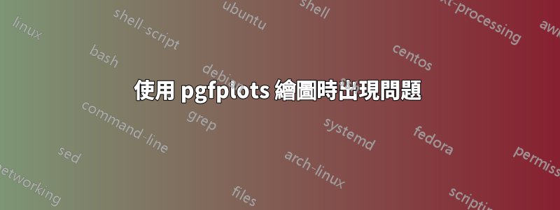 使用 pgfplots 繪圖時出現問題