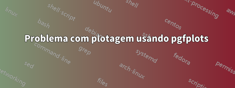 Problema com plotagem usando pgfplots