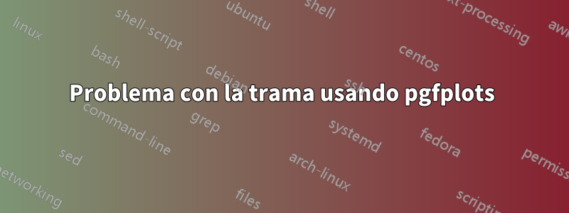 Problema con la trama usando pgfplots