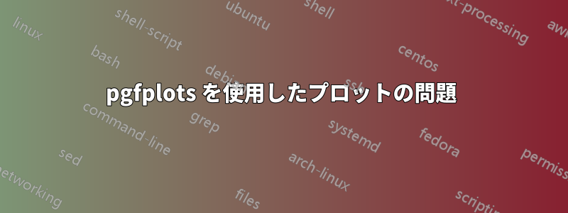 pgfplots を使用したプロットの問題