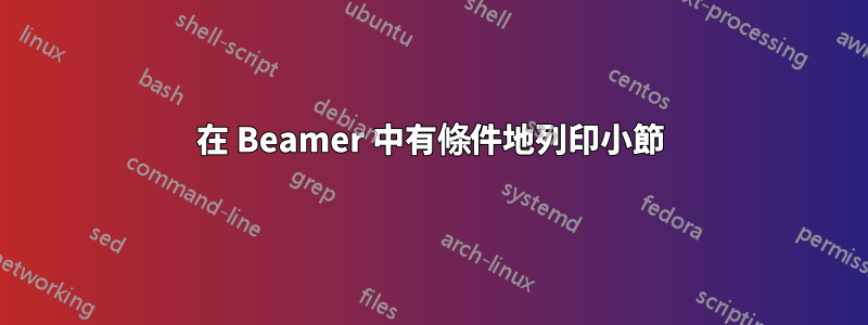 在 Beamer 中有條件地列印小節