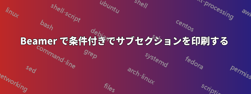 Beamer で条件付きでサブセクションを印刷する