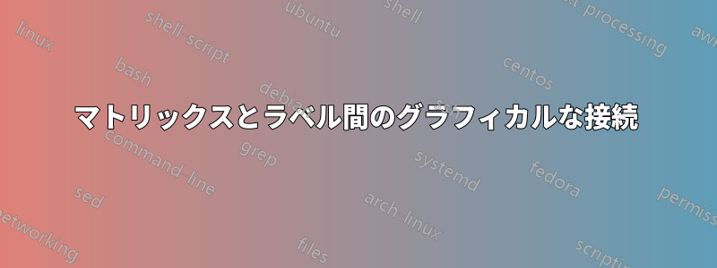 マトリックスとラベル間のグラフィカルな接続