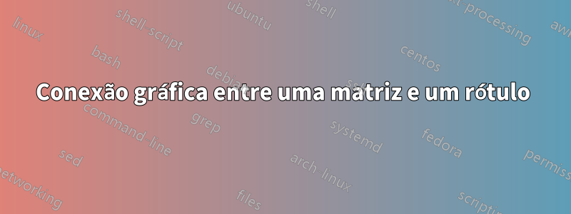 Conexão gráfica entre uma matriz e um rótulo