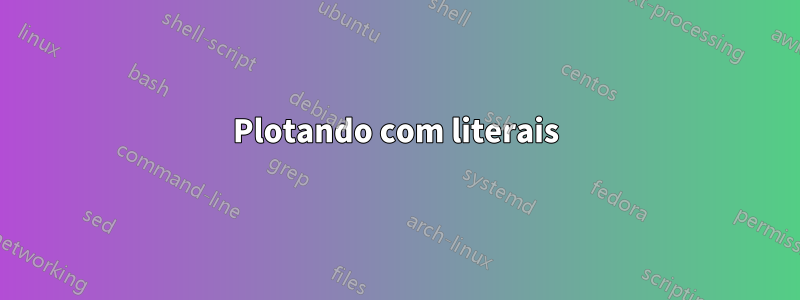 Plotando com literais