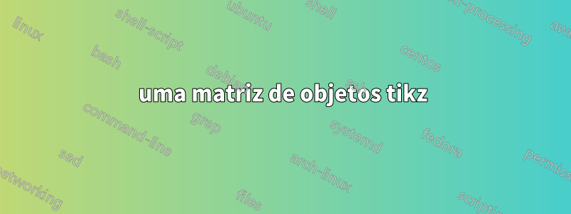 uma matriz de objetos tikz