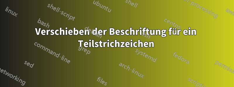 Verschieben der Beschriftung für ein Teilstrichzeichen