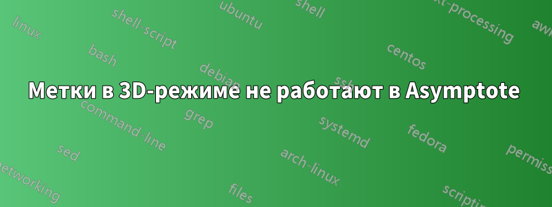 Метки в 3D-режиме не работают в Asymptote