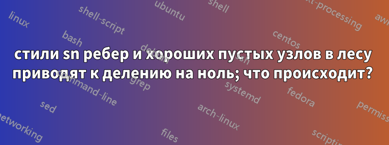 стили sn ребер и хороших пустых узлов в лесу приводят к делению на ноль; что происходит?