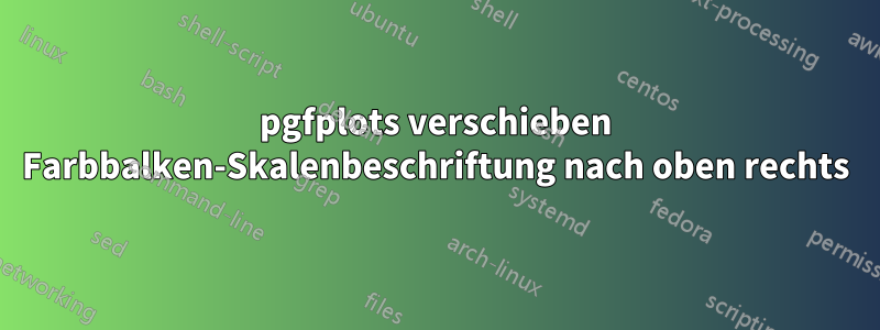 pgfplots verschieben Farbbalken-Skalenbeschriftung nach oben rechts