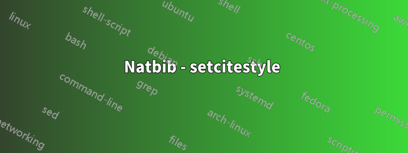 Natbib - setcitestyle