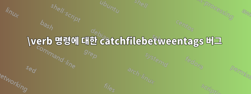 \verb 명령에 대한 catchfilebetweentags 버그