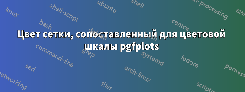 Цвет сетки, сопоставленный для цветовой шкалы pgfplots