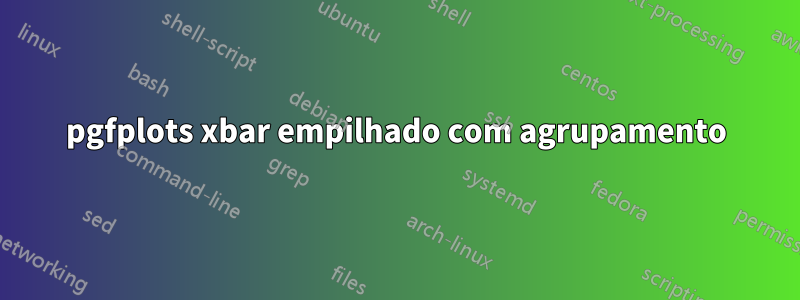 pgfplots xbar empilhado com agrupamento