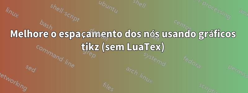 Melhore o espaçamento dos nós usando gráficos tikz (sem LuaTex)