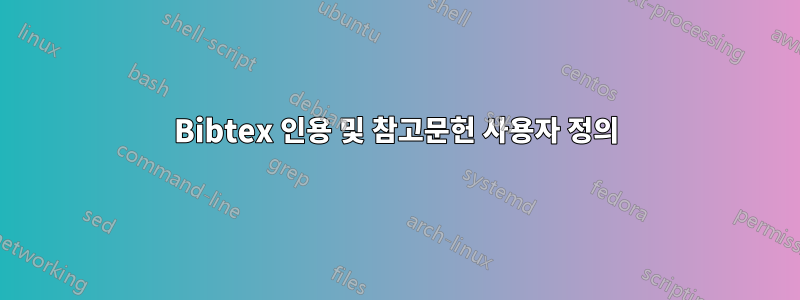 Bibtex 인용 및 참고문헌 사용자 정의