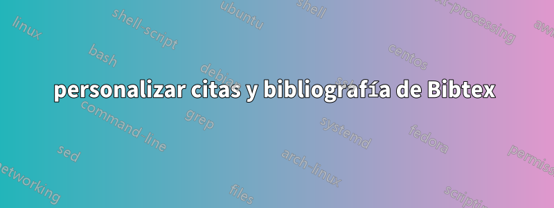 personalizar citas y bibliografía de Bibtex