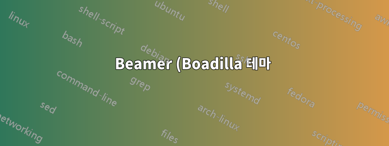 Beamer (Boadilla 테마): 블록 내부의 항목별 하위 항목 색상