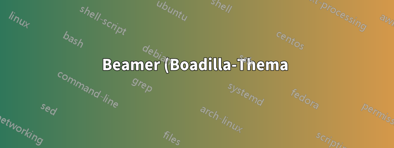 Beamer (Boadilla-Thema): Farbe der aufgelisteten Unterelemente in Blöcken
