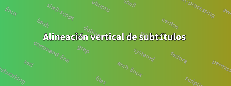 Alineación vertical de subtítulos