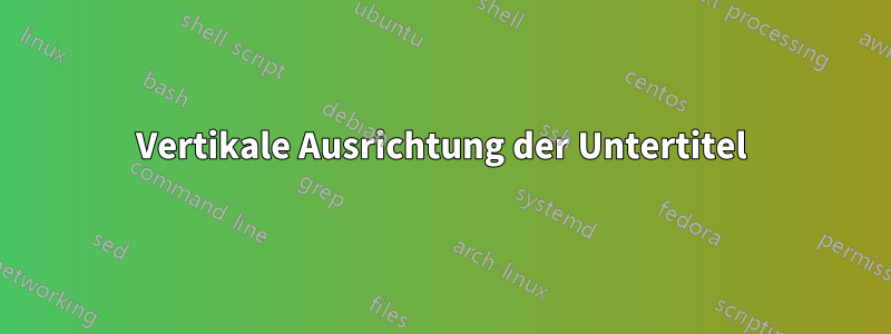 Vertikale Ausrichtung der Untertitel