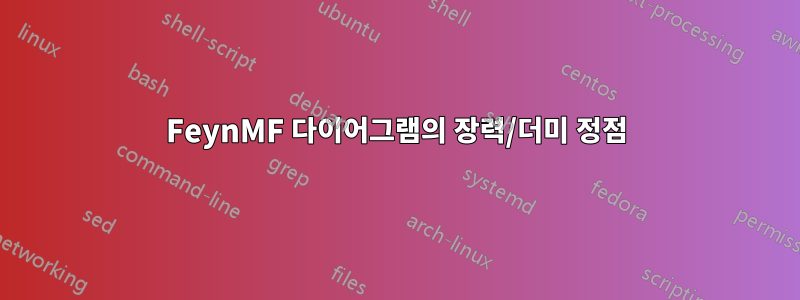 FeynMF 다이어그램의 장력/더미 정점