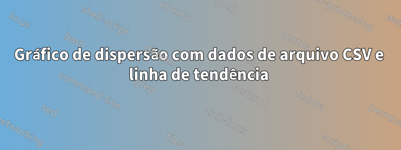 Gráfico de dispersão com dados de arquivo CSV e linha de tendência