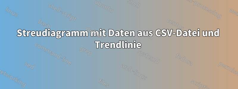 Streudiagramm mit Daten aus CSV-Datei und Trendlinie