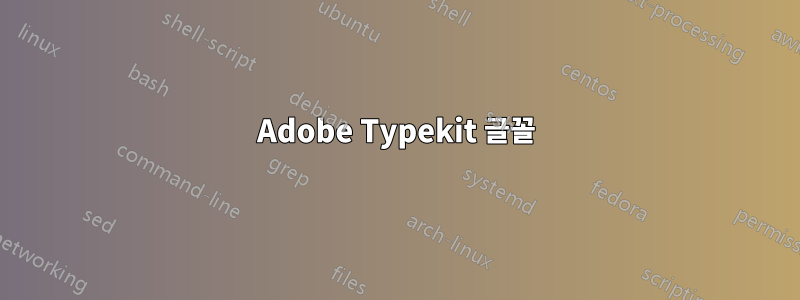 Adobe Typekit 글꼴