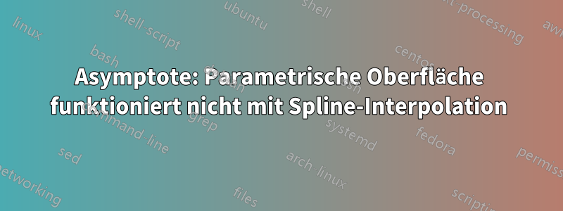 Asymptote: Parametrische Oberfläche funktioniert nicht mit Spline-Interpolation