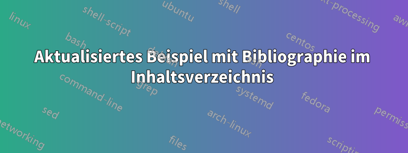 Aktualisiertes Beispiel mit Bibliographie im Inhaltsverzeichnis