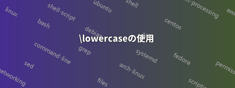 \lowercaseの使用