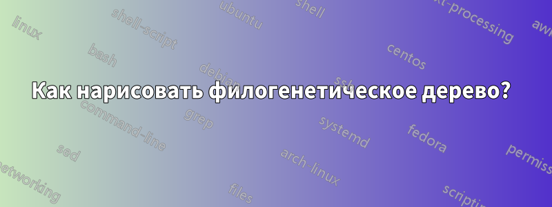 Как нарисовать филогенетическое дерево? 