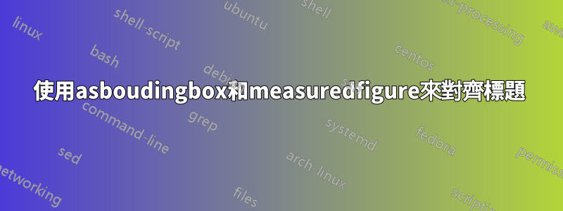 使用asboudingbox和measuredfigure來對齊標題