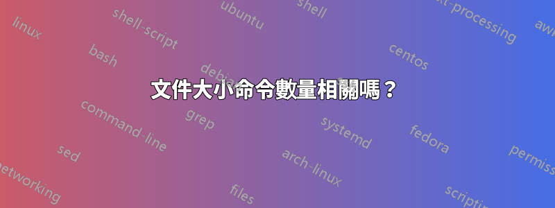 文件大小命令數量相關嗎？