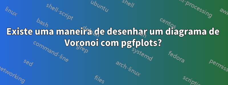 Existe uma maneira de desenhar um diagrama de Voronoi com pgfplots?
