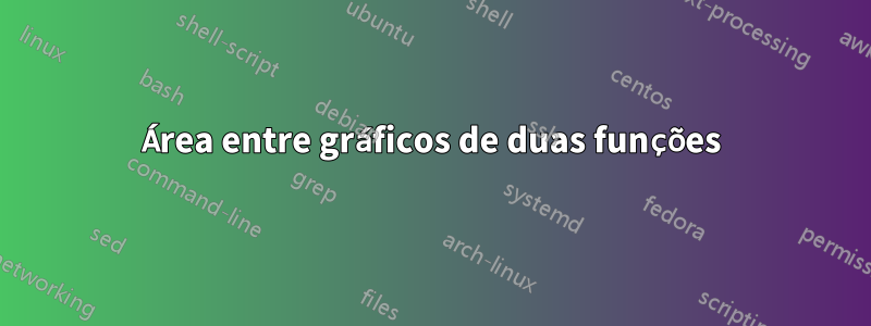 Área entre gráficos de duas funções