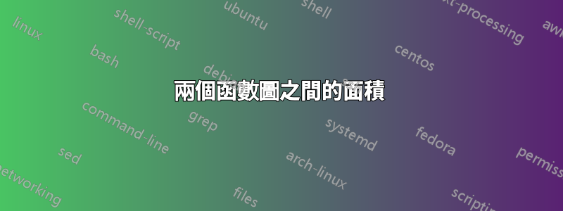 兩個函數圖之間的面積