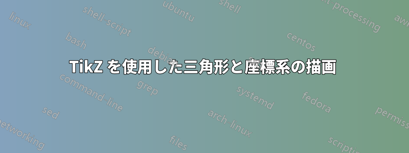 TikZ を使用した三角形と座標系の描画