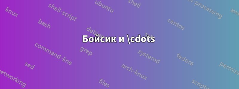 Бойсик и \cdots